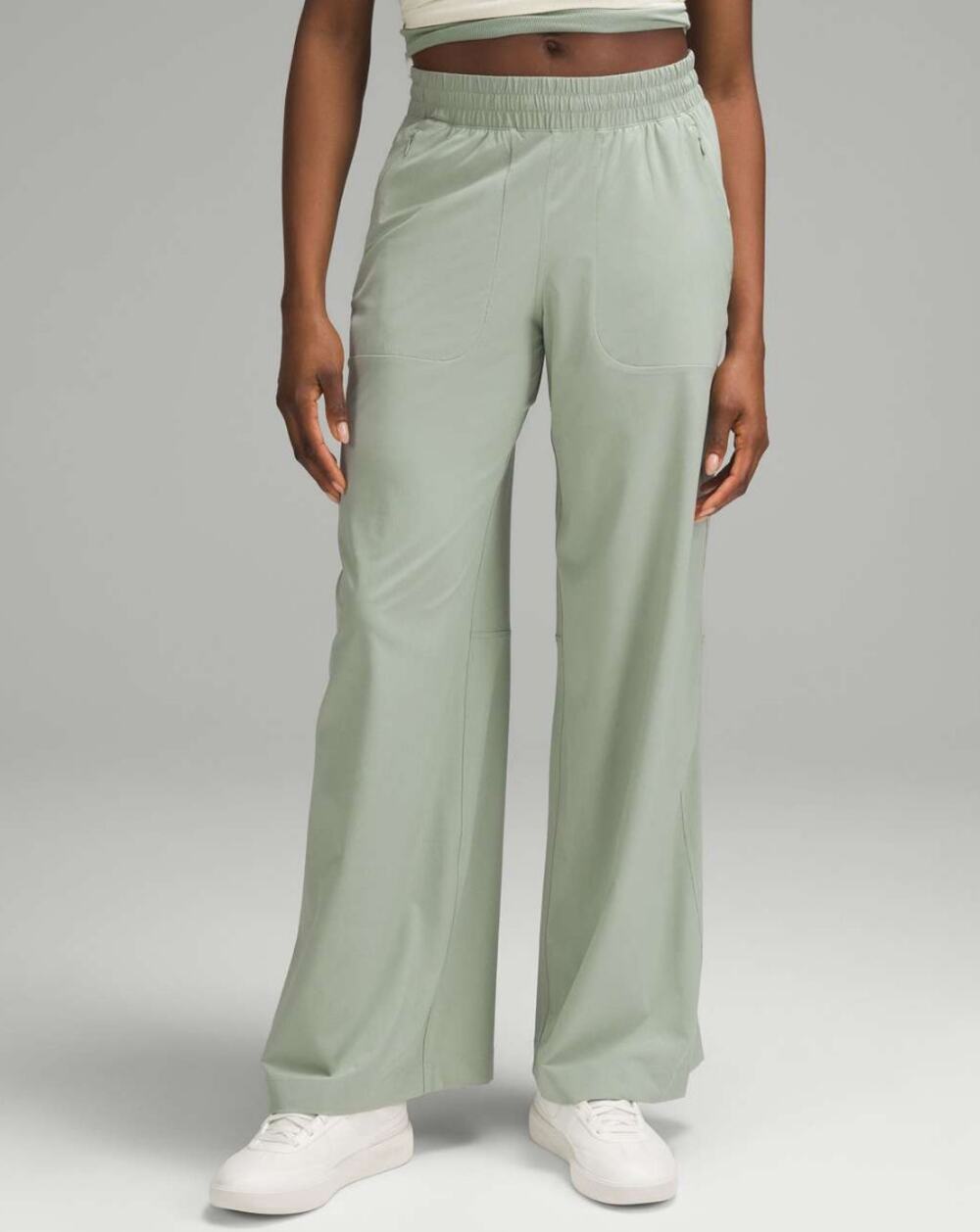 Lululemon Swift Mid-Rise Wide-Leg Pant Size 14 Palm Court Green Active